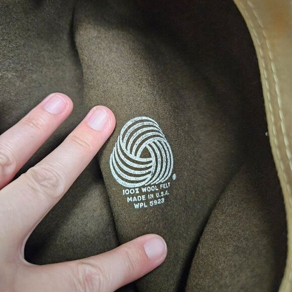 Vintage Dorfman Pacific Brown Wool Felt Fedora cowboy Cowgirl Hat - Picture 3 of 10